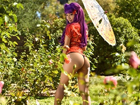 Crimson Dress Chinese Seductress