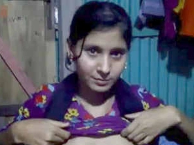 Big-breasted Indian damsel gets