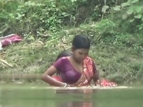 Bhabhi Ganga takes a bathroom in the