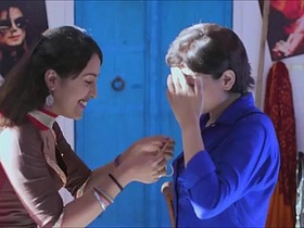 Indian schoolmate and maids pamper in