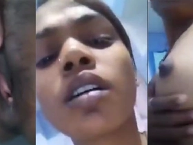 Youthful Indian village chick flaunts