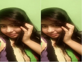 Youthful lady films herself in the