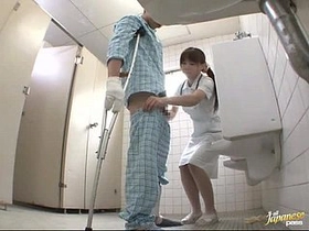 Chinese nurse uses energy to get sample