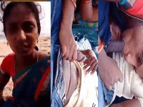 Molten Desi wifey gives a public deep