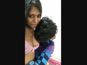 Fleshy Indian babe gives a tit banging