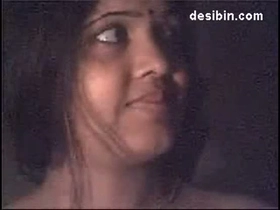 Desi bhabhi's first-ever time on webcam with paramour and immense bra-stuffers