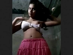 Luxurious teenager makes her own naked