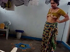 Aunty catches her cousin draining and