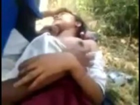 College damsel gets her tits inhaled in