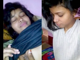 Indian damsel flaunts her assets to her