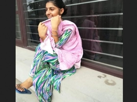 Cute damsel records a  for her paramour
