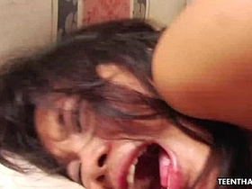 Chinese stunner gets porked rock hard