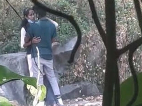 Indian school student's outdoor romance