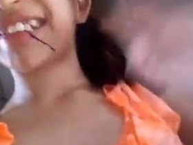 Ultra-cute desi female with cute baps in