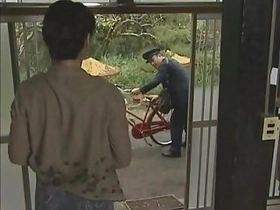 Japanese postman produces a surprise to a housewife