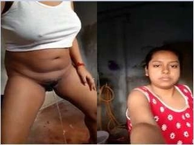 Desi school gal records a vid of herself