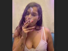 Desi honey smoking and railing pink