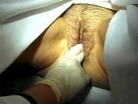 Medical exam of a woman's reproductive