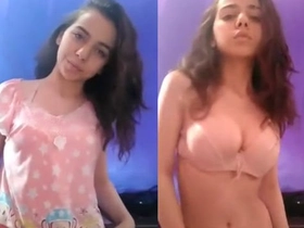 First-timer  damsel records bare flick in cutie college