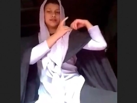 Student  herself in a sensual video